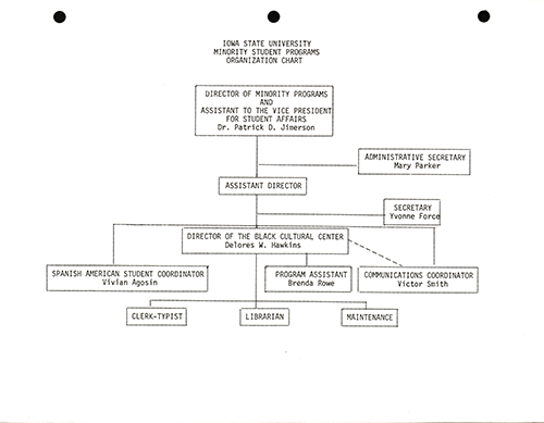 Image of Minority Student Programs Organization Chart