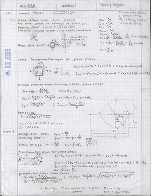 a page from Tracy Brinkmeyer's dynamics exam.